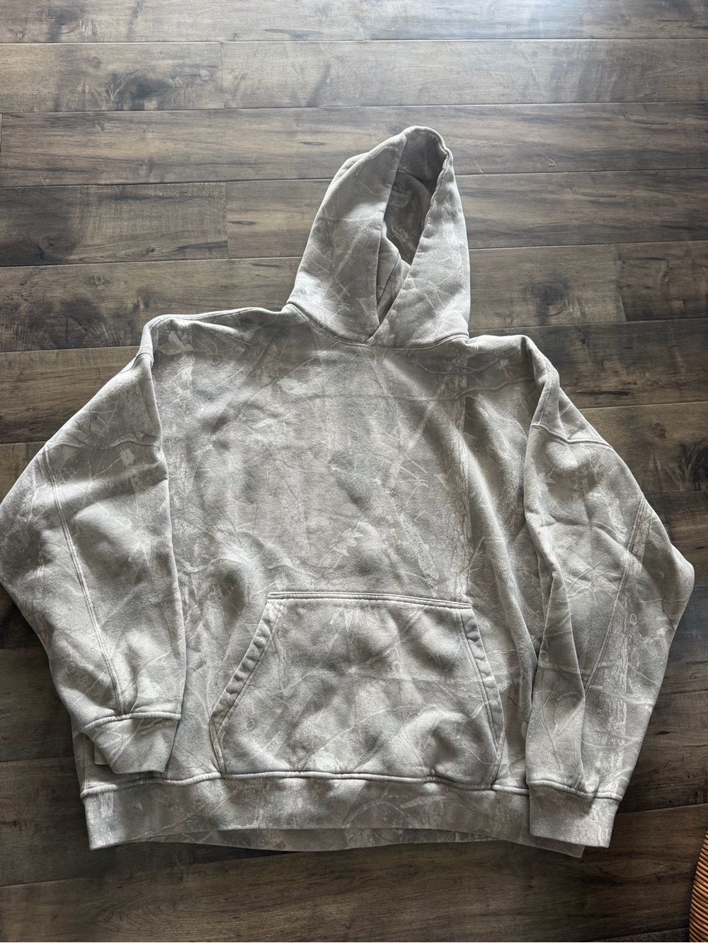 Abercrombie Essentials Gray Camo Pullover Hoodie